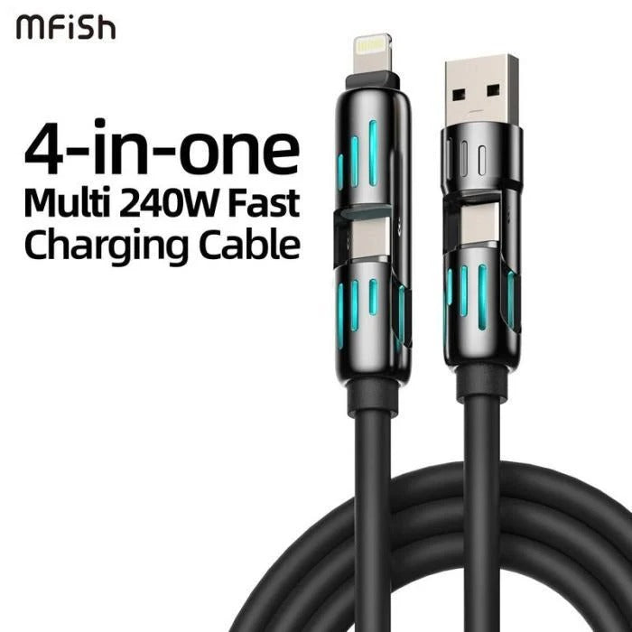 كابل شحن USB متعدد 4 في 1